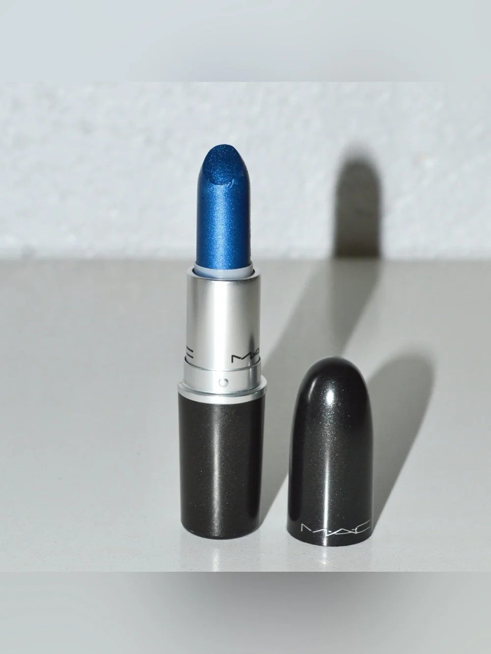 MAC Cosmetics Lipstick *DESIGNER BLUE* Discontinued Rare Frost Navy Blue